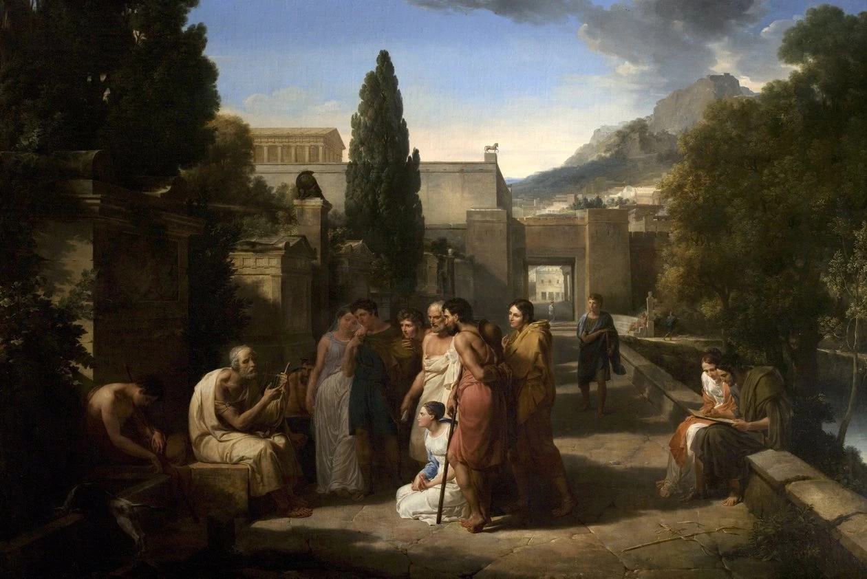 Omero canta la sua Iliade alla Porta di Atene, 1811
